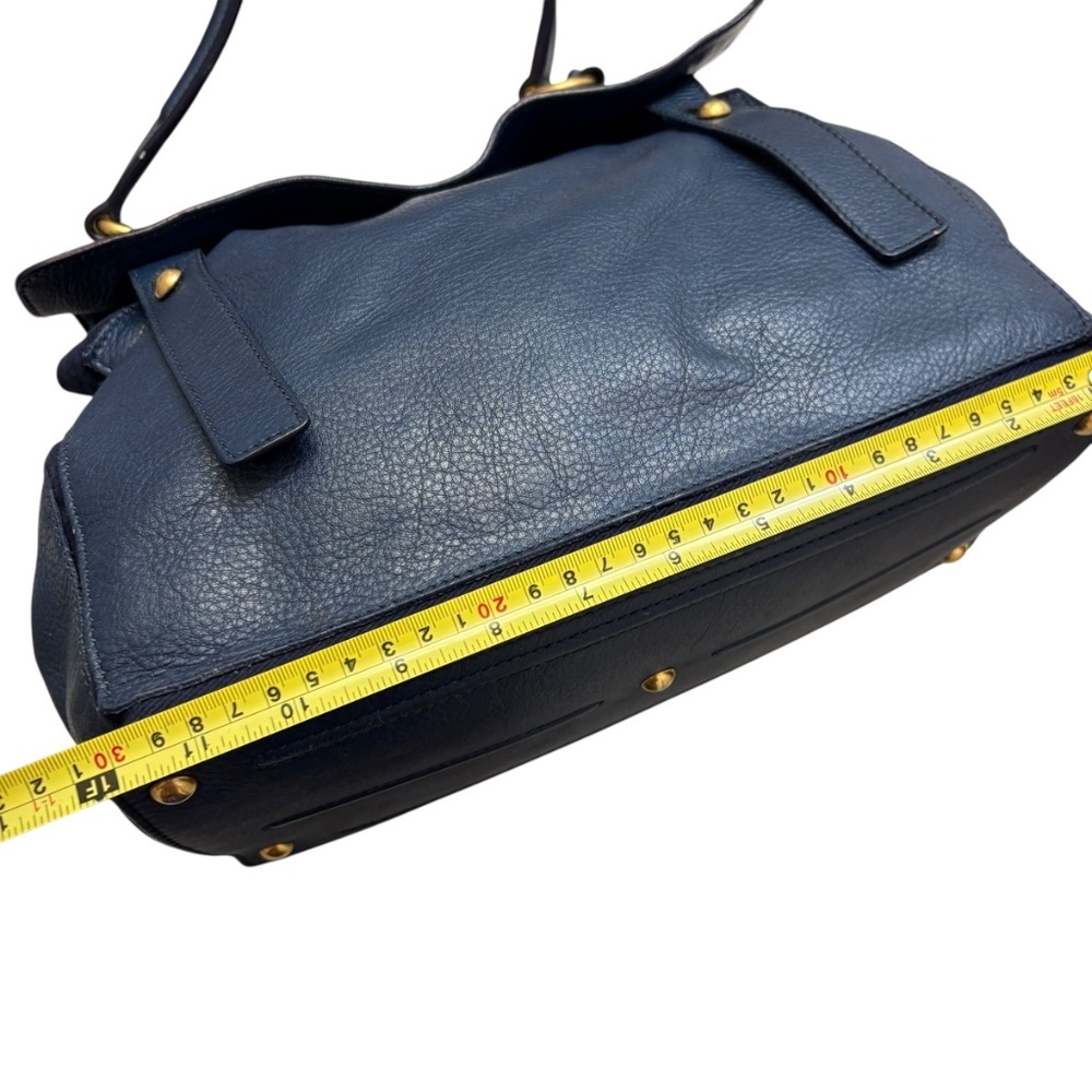 YSL Yves Saint Laurent authentic vintage blue leather “muse” bag Italy - Picture 9 of 14